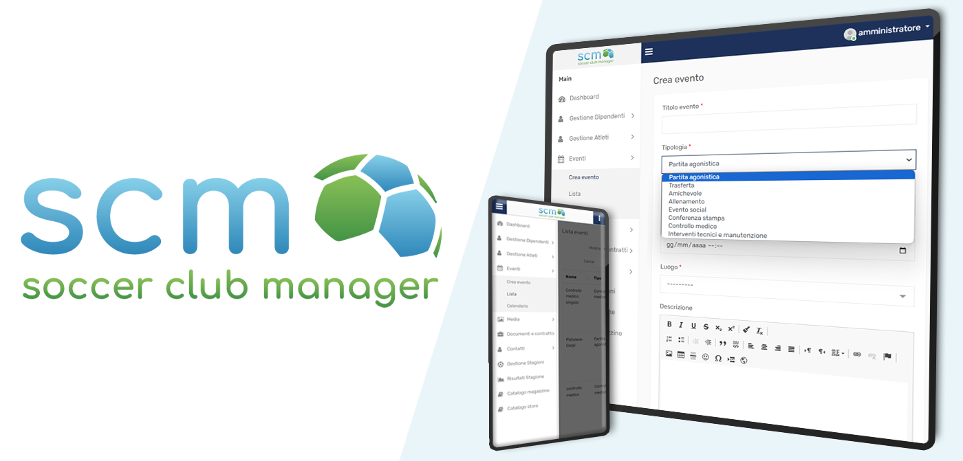 Soccer Club Manager Software gestionale per società sportive MNWEB
